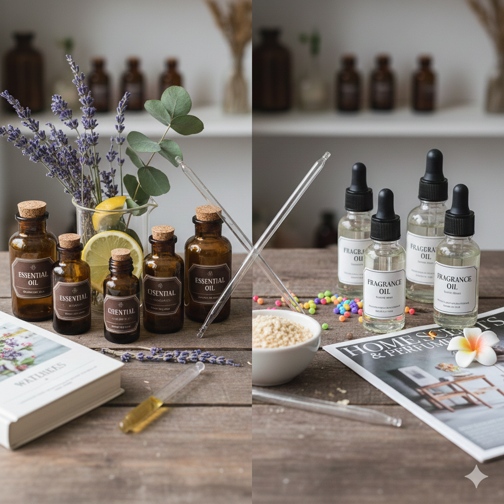 Essential Oils vs Fragrance Oils: What Actually Works in Candles?