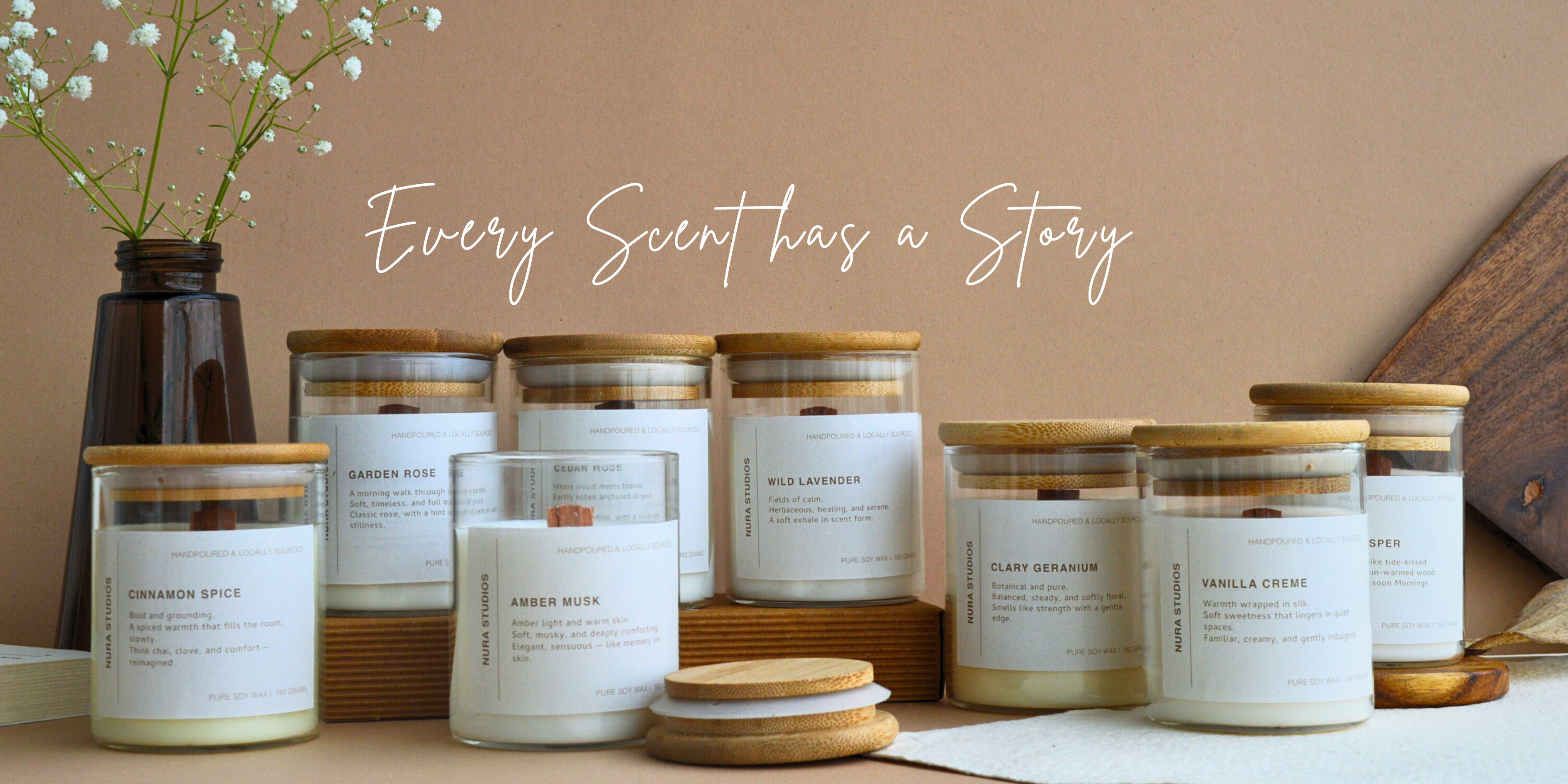 Luxury Glass Scented Candles for Candle Light dinner