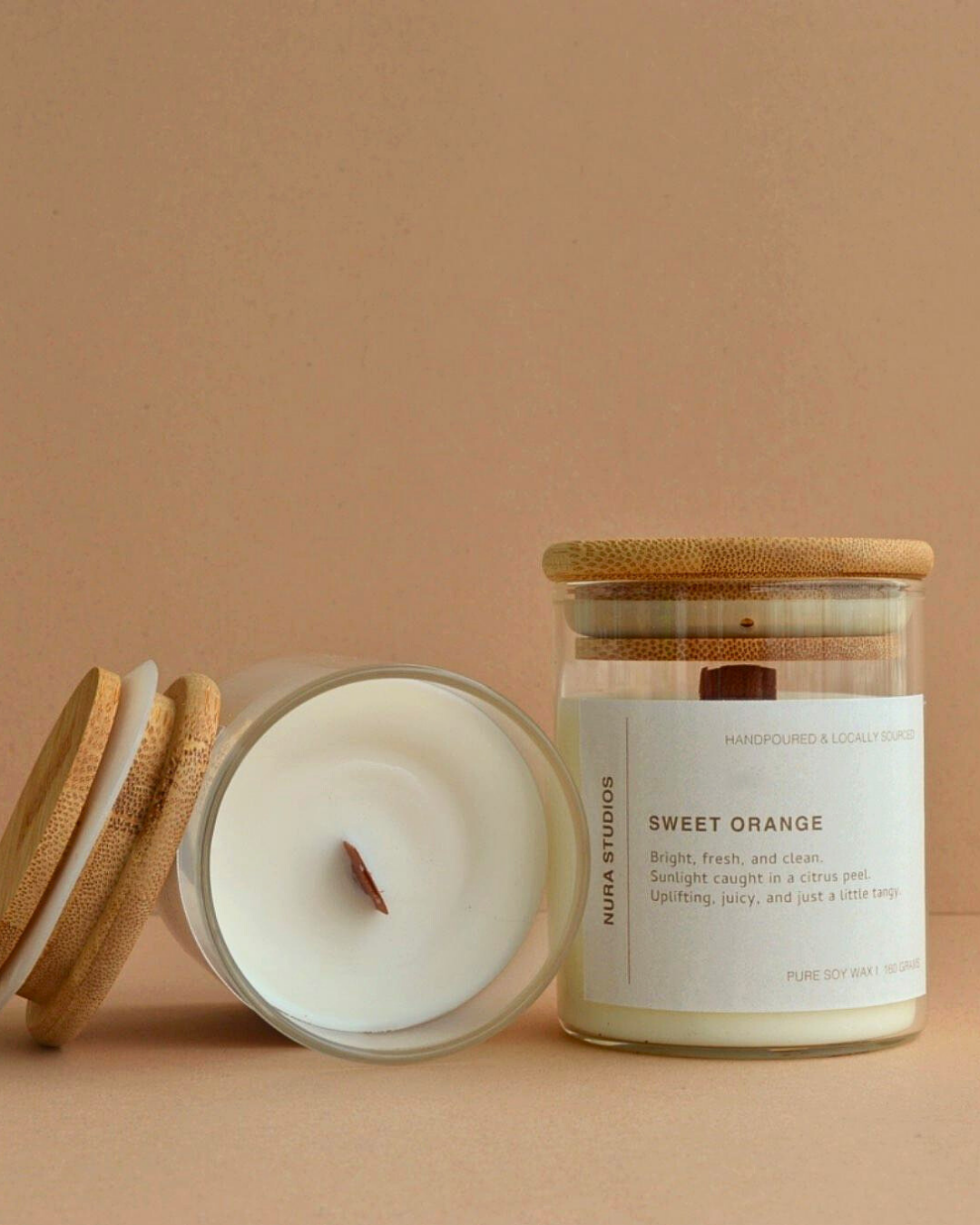 Glass Scented Candle : Sweet Orange