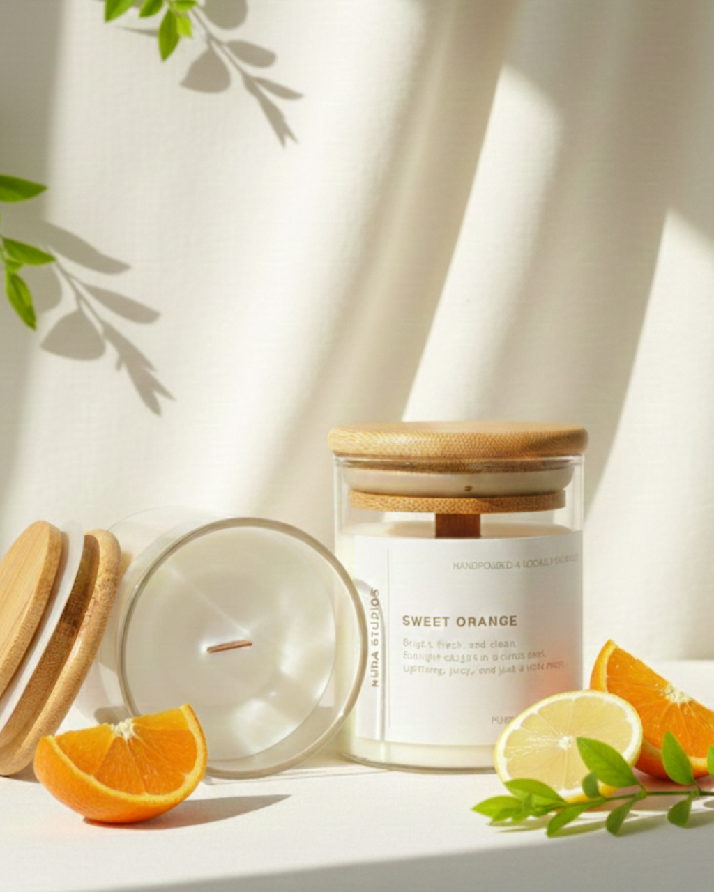 Glass Scented Candle : Sweet Orange