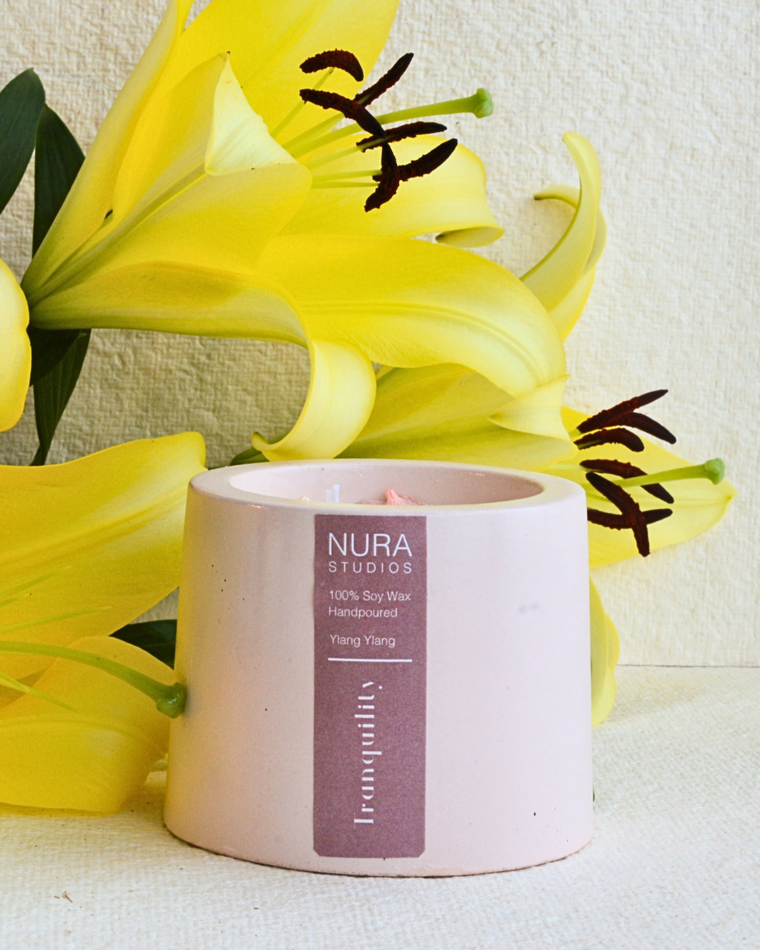 Tranquility Scented Candle : Ylang Ylang & Geranium