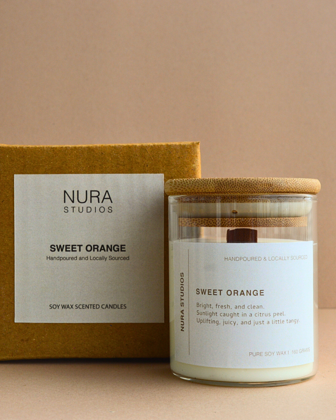 Glass Scented Candle : Sweet Orange
