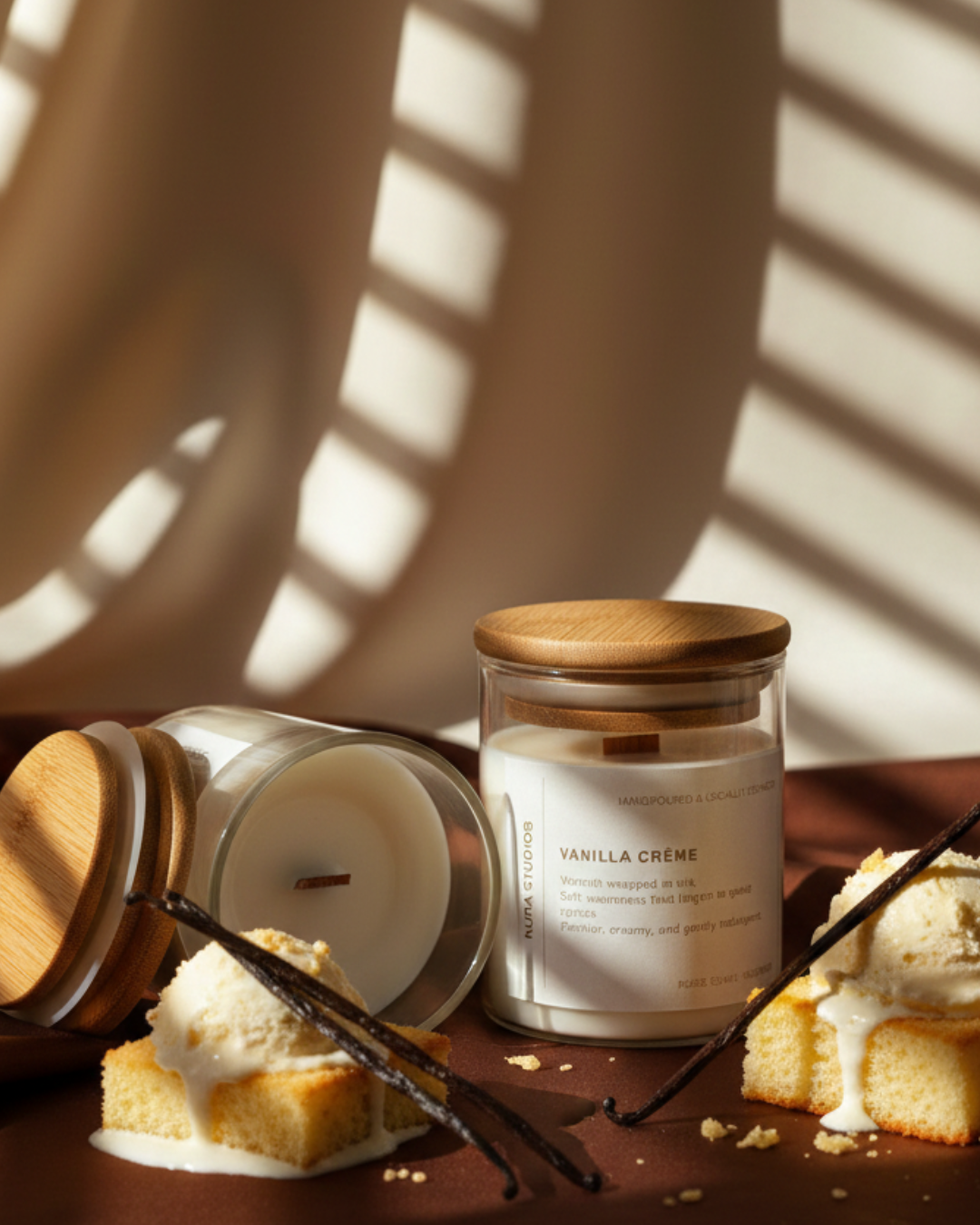 Glass Scented Candles : Vanilla Creme