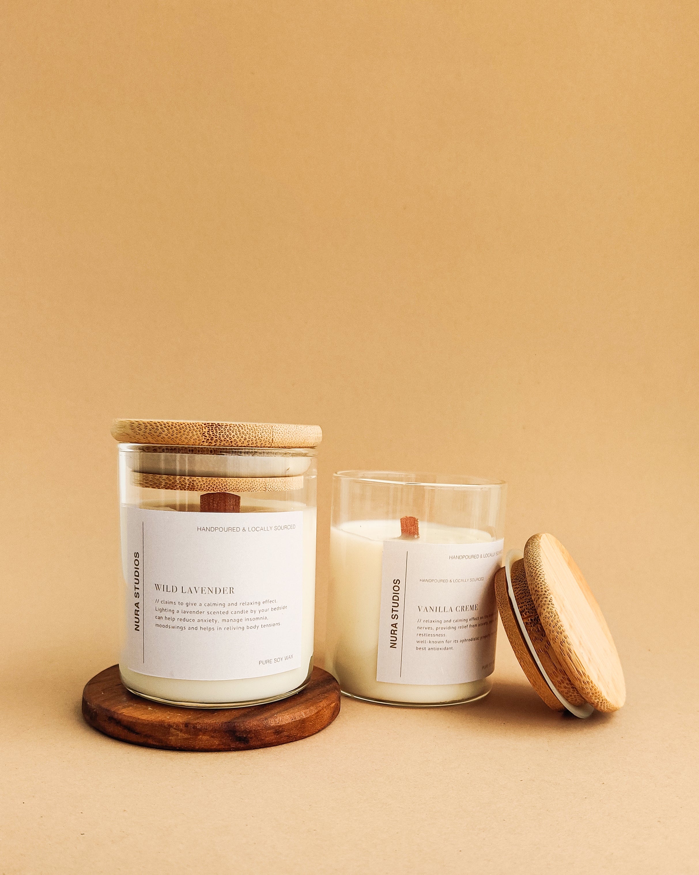 Nura Glass Candle : Pack of Two