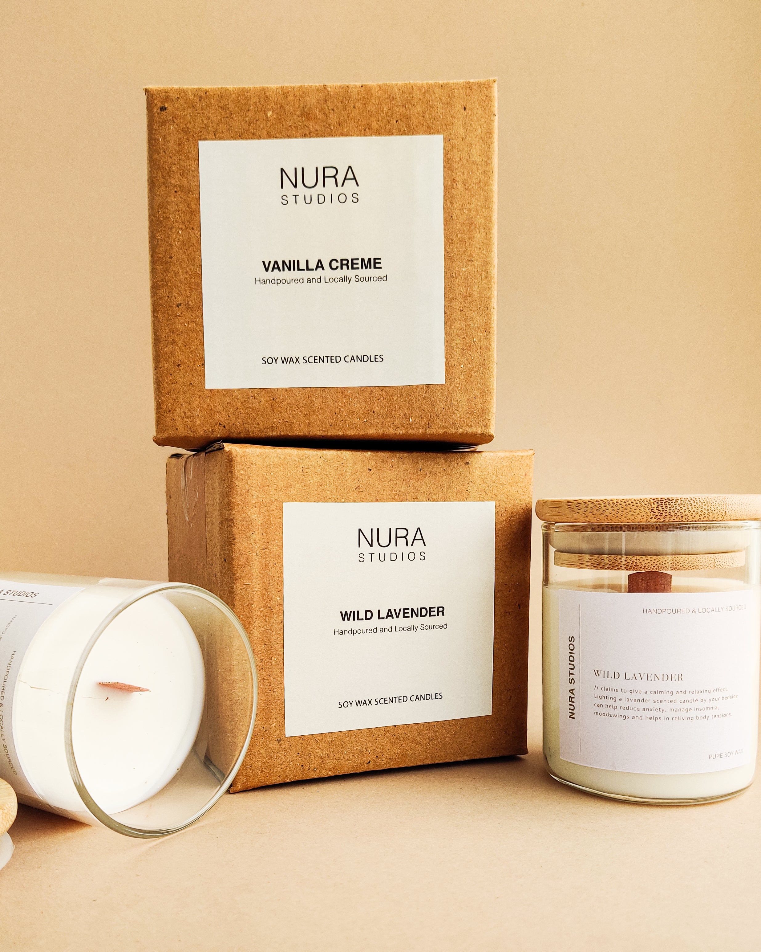 Nura Glass Candle : Pack of Two